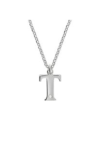 Diamonds by Ellen K. Halskette Silber 925 mit 1x Diamant 0,008ct. Buchstabe T