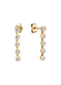 Diamonds by Ellen K. Ohrringe Gold 585 zweifarbig mit 10x Brillant zus. 0,05ct.