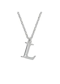 Diamonds by Ellen K. Halskette Silber 925 mit 1x Diamant 0,008ct. Buchstabe L