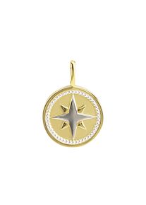 OROLINO Anhänger 375 Gold zweifarbig mit Windrosen-Motiv