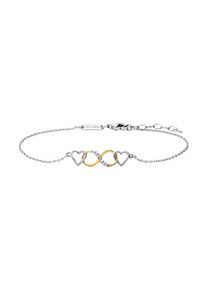 JULIE JULSEN Armband 925 Silber rhodiniert teils vergoldet Infinity Herz