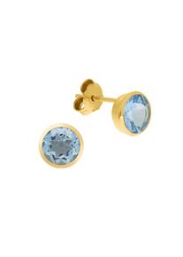 Diamonds by Ellen K. Fascination by Ellen K. Ohrringe Gold 375 mit echtem Blautopas (beh.) 7mm