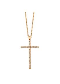 JULIE JULSEN Anhänger mit Kette 925/- Sterling Silber rotvergoldet mit Anhänger Kreuz