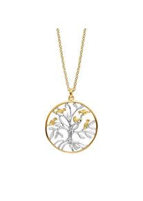JULIE JULSEN Anhänger mit Kette 925/- Sterling Silber rhodiniert teils vergoldet Lebensbaum