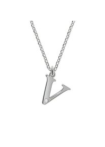 Diamonds by Ellen K. Halskette Silber 925 mit 1x Diamant 0,008ct. Buchstabe V