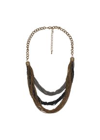 Steuer Modeschmuck Kette Halskette, vielreihig, in den Farben altgold/rhodium/hämatit