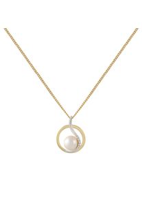 Diamonds by Ellen K. Fascination by Ellen K. Halskette Gold 375 Perle weiß 7-7,5mm und Zirkonia weiß