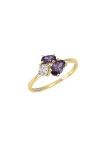 Diamonds by Ellen K. Fascination by Ellen K., Vivance Ring Gold 375 mit echtem Amethyst + Zirkonia
