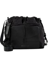 Tom Tailor DENIM Damen Alma Hobo bag/ Backpack Beutel mit Kordelzugverschluss und Vortasche mit Reißverschluss, blau, Gr. ONESIZE