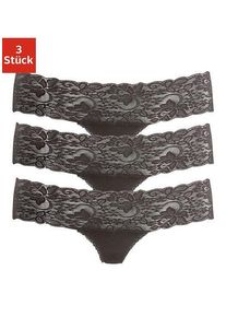 Vivance String schwarz Gr. 32/34 für Damen. Mit Spitze. Bequem. Nachhaltig.