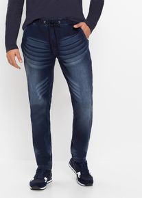 bonprix Slim Fit Sweat-Jeans Straight, blau, Gr.62, Superl&auml;ssige Regular Fit Sweat-Jeans mit Gummibund, 73% Baumwolle