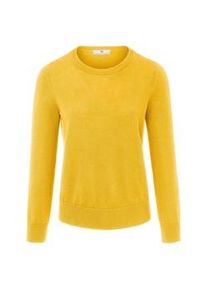 Rundhals-Pullover aus 100% SUPIMA®-­Baumwolle Peter Hahn gelb, 52
