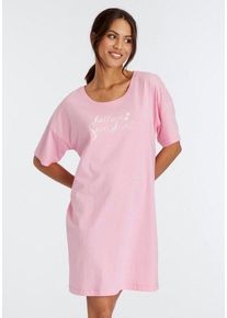 Vivance Dreams Sleepshirt mit Frontdruck, rosa