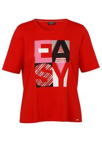 Via Appia Due Große Größen T-Shirt mit Wording-Frontprint Gr. 54 rot für Damen