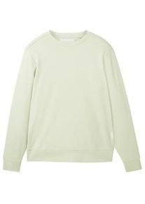 Tom Tailor Herren Basic Sweatshirt, grün, Uni, Gr. XL