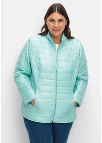 Große Größen Leicht wattierte Steppjacke mit Stehkragen Gr. 54 grün von sheego für Damen