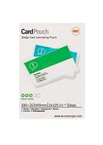 GBC Card Laminierfolien Visitenkarte & Kreditkarte Nein Glänzend 125 Mikron (2 x 125) Transparent 100 Stück