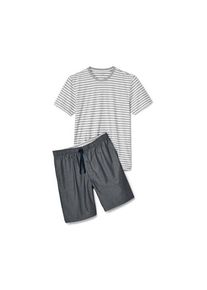 Tchibo Shorty-Pyjama mit gewebter Hose - Dunkelblau/Gestreift - Gr.: S