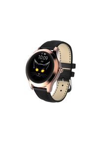 TPFNet Damen Smart Watch / Fitness Tracker IP68 - Kunstleder Armband - Android & IOS - Gold / Schwarz