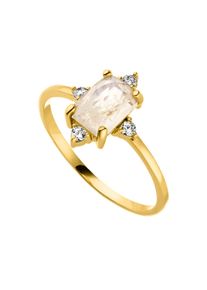 Paul Valentine Emerald Moonstone Ring 14K Gold Plated