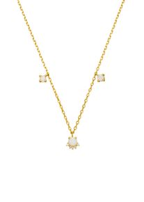 Paul Valentine Opal Hope Necklace 14K Gold Plated