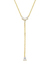 Paul Valentine Teardrop Y-Necklace 14K Gold Plated