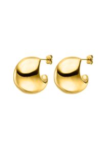 Paul Valentine Avenue Chunky Hoops 14K Gold Plated