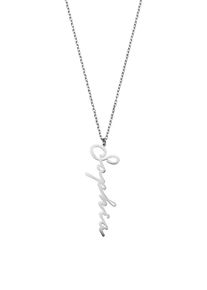 Paul Valentine Name Necklace Vertical Silver
