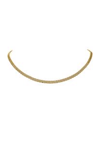 Paul Valentine Mesh Necklace 14K Gold Plated