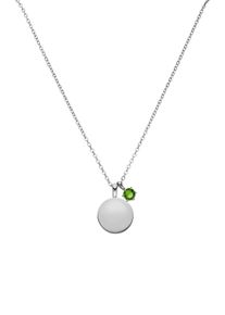 Paul Valentine Birthstone May Necklace Silver