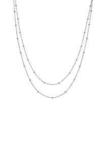 Spotted Double Layer Necklace Silver