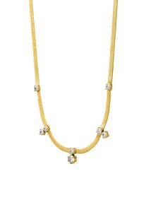 Paul Valentine Sparkle Sleek Necklace 14K Gold Plated