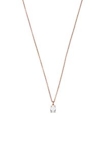 Paul Valentine Brilliant Oval Necklace 14K Rose Gold Plated