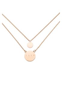 Double Coin Necklace Rose Gold