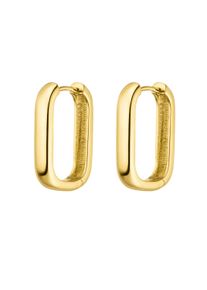 Paul Valentine Rectangle Hoops 14K Gold Plated