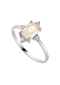 Paul Valentine Emerald Moonstone Ring Silver