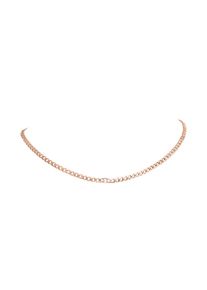 Paul Valentine Brilliant Curb Necklace 14K Rose Gold Plated