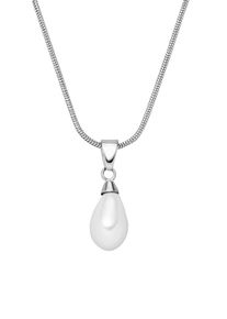 Paul Valentine Teardrop Pearl Necklace Silver