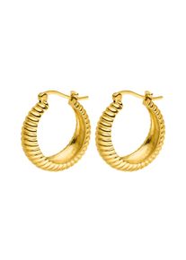 Paul Valentine Avenue Structure Hoops 14K Gold Plated