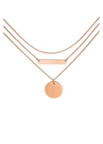 Circle Plate Necklace Rose Gold