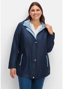 Große Größen Funktionsjacke mit Kontrastpartien Gr. 42 blau von sheego für Damen