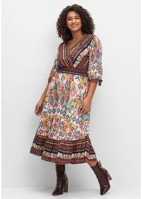 sheego by Joe Browns Große Größen Maxikleid im Boho-Stil, mit Bordürendruck Gr. 40 weiß von sheego für Damen