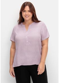 Große Größen Tunika mit Kurzarm und verlängertem Rückenteil Gr. 52 rosa von sheego für Damen