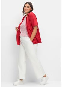 Große Größen Culotte aus weichem Twill, in gewaschener Optik Gr. 48 weiß von sheego für Damen