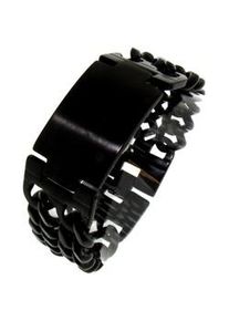 Armband Firetti "Schmuck Geschenk, Armkette ID-Platte, Panzerkette" Armbänder Gr. Edelstahl, schwarz Herren