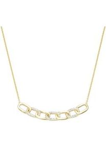 Collier Giorgio Martello MILANO "Mittelteil mit Zirkonia, Silber 925" Halsketten Gr. 45cm, Silber 925 (Sterlingsilber), goldfarben (gold) Damen