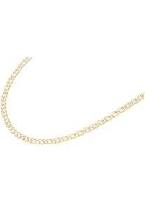 Collier Luigi Merano "Art Flachpanzerkette, diamantiert, Gold 375" Halsketten Gr. 50cm, Gelbgold 375, goldfarben (gold) Damen