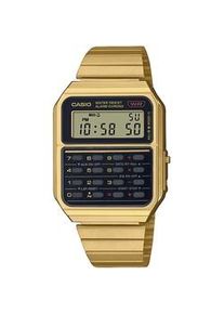 Chronograph Casio VINTAGE "CA-500WEG-1AEF" Armbanduhren goldfarben Damen Quarzuhr, Armbanduhr, Damen, Herren, retro, Taschenrechner, digital