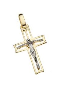 Kreuz-Anhänger Firetti "Schmuck Geschenk Gold 333 Halsschmuck Anhänger für Halskette Kreuz" Schmuckanhänger Gr. Gelbgold 333, 1,9 g, goldfarben (gelbgoldfarben, weißgoldfarben) Damen