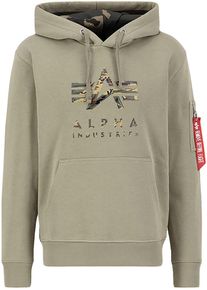 Hoodie Alpha Industries "ALP-Camo TPU Hoody" Gr. XL, grün (olive) Herren Sweatshirts